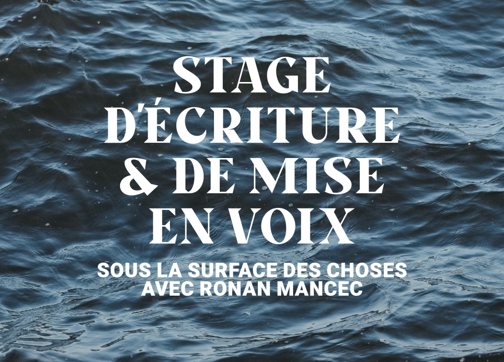 Sous la surface des choses - stage d'écriture