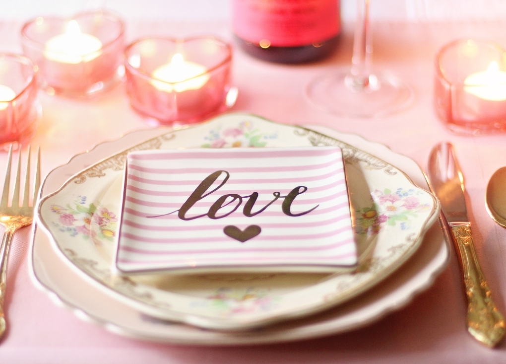 table Saint Valentin