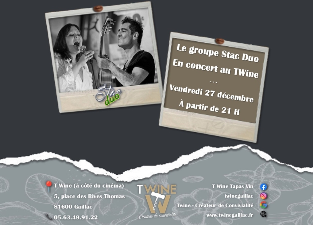 Stac Duo en concert au T'Wine