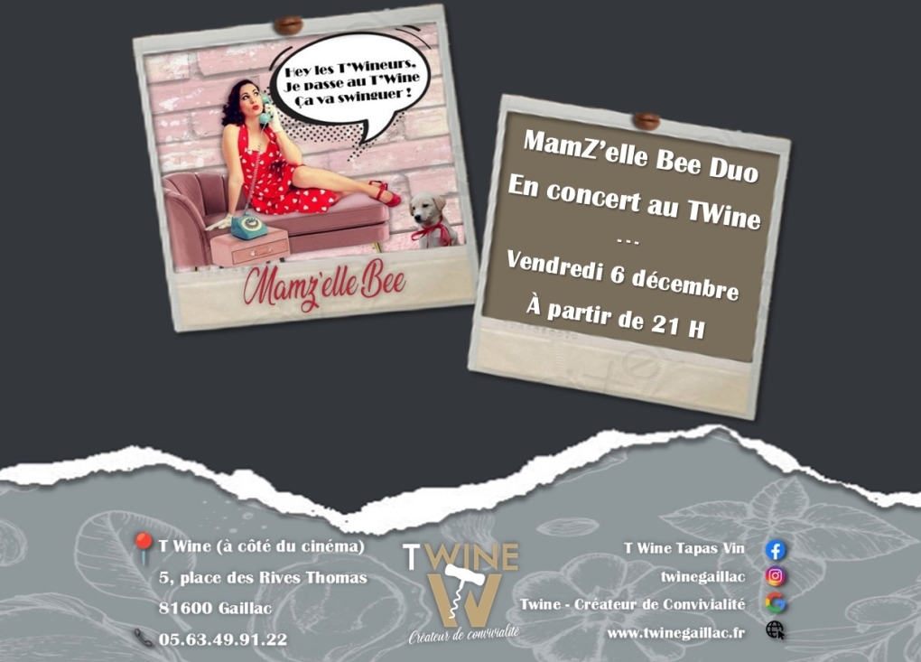 MamZ'elle Bee duo en concert au T'Wine