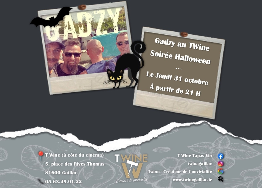 Soirée Halloween avec Gadzy au T'Wine