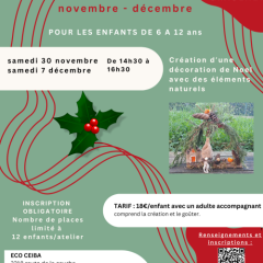 Création d'une décoration naturelle de Noël